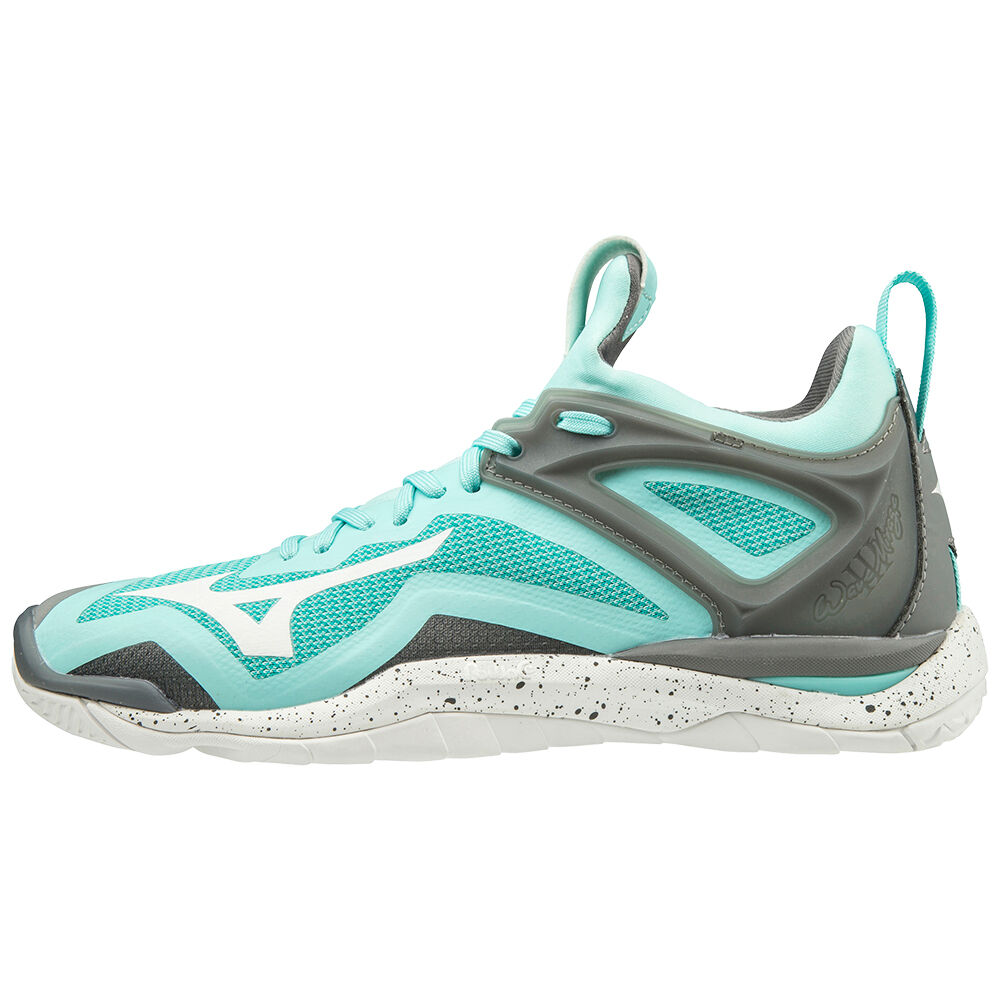 Zapatillas Balonmano Mizuno WAVE MIRAGE 3 Mujer Azules/Blancas/Gris España UBSE-05237